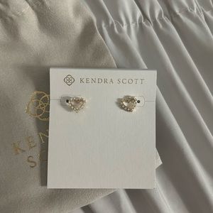 Kendra Scott gold heart earrings